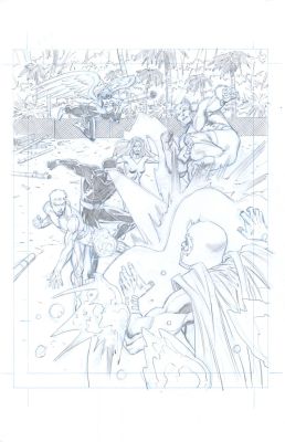 Pat Olliffe | X-Men Vs Magneto - Beast, Angel, Cyclops, Phoenix, Iceman | Catskill Comics