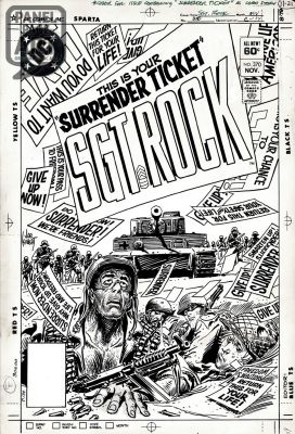 Joe Kubert | Sgt Rock 370 Cover | Panel Page Art