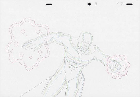 Animation Art | Silver Surfer - Cartoon Production Cel Drawing | Anthony’s Comic Book Art
