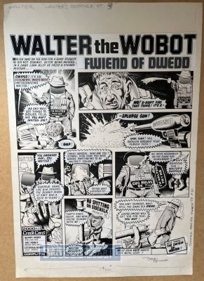 Brian Bolland | 2000Ad Prog 54 Back Cover Walter the Wobot Story By Brian Bolland Issue 54 | BritComicsArt