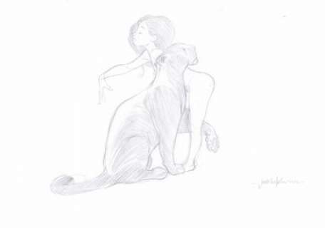 Jordi Lafebre - lot 415 - La Mondaine, dessin original Ã  la mine de plomb.…