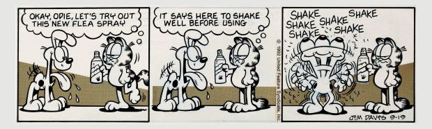 Jim Davis | Garfield Daily Strip (Garfield Smirks As Odie Takes Things Just a Bit Too Literally!) 9-19-1992 | Romitaman