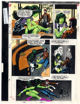 Bob Sharen Don Perlin | Marvel Fanfare She-Hulk Color Guide Issue 48 Page 18 | Catskill Comics