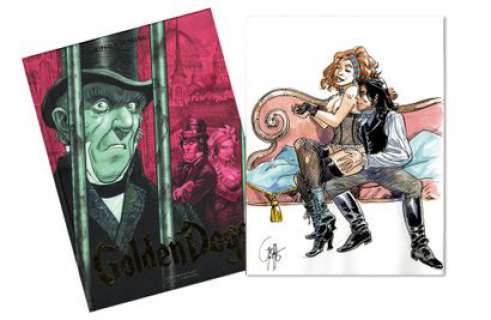 Griffo | Golden Dogs Dédicace Ã  l’encre de chine et aquarelle,... | Cornette de St Cyr