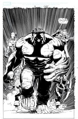 John Romita Jr., Klaus Janson - Avengers #7 Cover (5 Awesome Images of Captain America, Hawkeye, Iron Man, Red Hulk, & Thor!) 2010