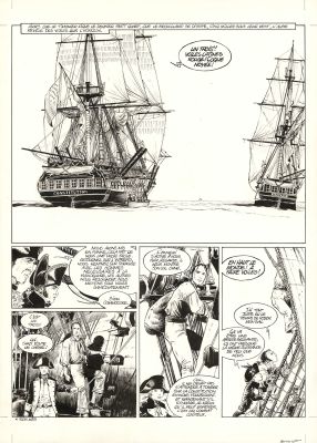 Franck Bonnet | USS Constitution - Livre II - Il y a deux justices en mer, celle des gradés et celle des sans grades (T.2) - Planche originale n°38 | Daniel Maghen
