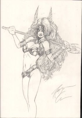 Joyce Chin | Angela Pencil Art - Signed | Anthony’s Comic Book Art