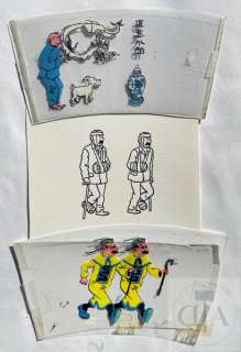 Studios Hergé/Amora. Ensemble de 3 projets de décors… | Dagoty