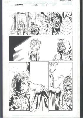 Bill Reinhold Doug Braithwaite | Braithwaite Universe-X Art - Young Boy Comforts Old Crone Issue Universe-X # 1 Page 11 | Koch Comic Art