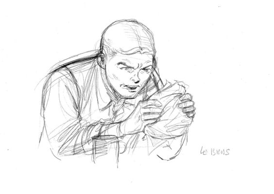 Le Bras Andrã© | CrayonnÃ© originale de BUCK DANNY avec Sonny Tuckson | Galerie Napoléon