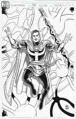 Mike Allred | Upper Deck Marvel Platinum - Dr Strange Card Art | Panel Page Art