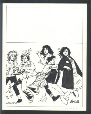 Jaime Hernandez - Jaime Hernandez Cover For Love And Rockets #17 - 5 Female Stars From the Series! Issue Love And Rockets # 17 Page Cover