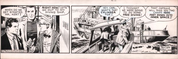 Al McWilliams | Davy Jones Daily Strip 4/6/1963 - To the Diving Ship - Signed | Anthony’s Comic Book Art