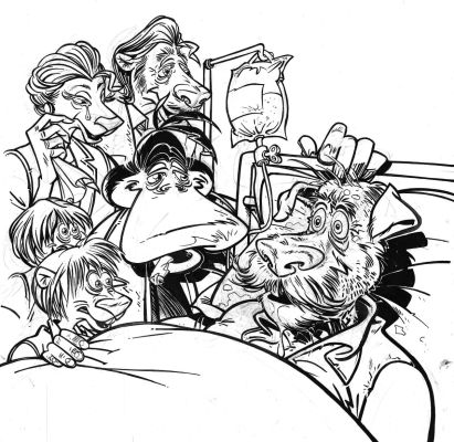 Sokal Benoît | Couverture originale de CANARDO Un misÃ©rable petit tas de secrets du tome 11 | Galerie Napoléon