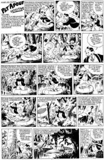 Gervy. Yves. (1908-1998) | GERVY. Yves. Â«Pat ApoufÂ». Encre de Chine noire pour la planche 17 de&h | Tessier Sarrou