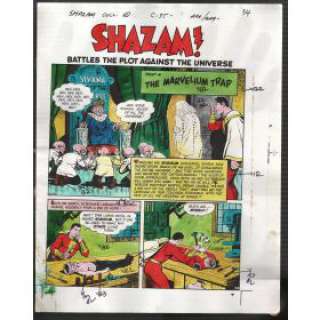 Hand Painted Color Guide-Capt Marvel-Shazam-C35-1975-DC