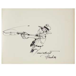 BERCK (Berkmans Arthur) (né en 1929) Dédicace représentant Sammy Représente " Sammy " révolver au poing, héros de la série éponyme p... | Tajan