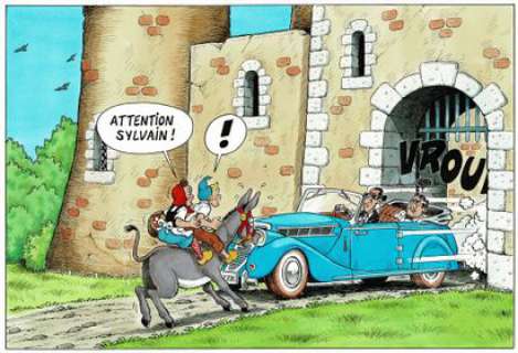 ANDRE SIPP - lot 460 - Sylvain et Sylvette Tome 65, Projet de couverture original…