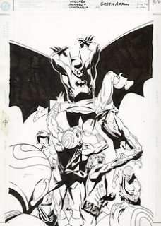 Original Cover Art By Rodolfo Damaggio And Robert Campanella - DC Comics - Green Arrow #134 - Featuring Batman Cover - (1998) 