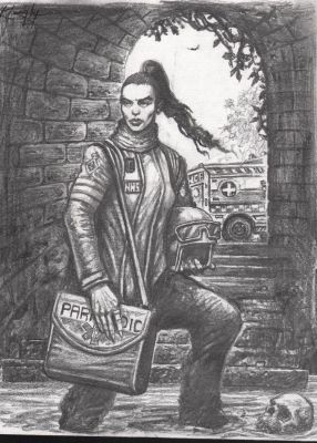 Clint Langley – Medic illustration – 9×7 inches | Berserker Art