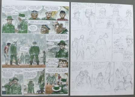 Bernard Prince - Planche originale crayonnés (p.50) - Bernard Prince T18 Menace Sur le Fleuve - (2010) | Catawiki