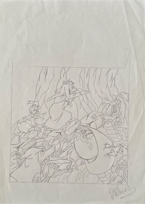 Giulio Chierchini | Lot 136 - Matita su carta - L’Inferno di Paperino - Disney | Finarte