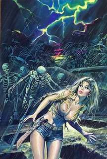 Terror Blu #58 - Enzo Sciotti - original cover "Cimitero Alieno" - Page séparée - EO - (1979) 