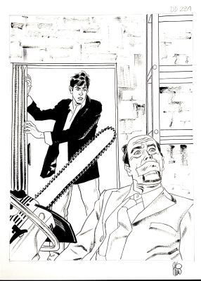 Angelo Stano | Original cover for Dylan Dog n. 239. Cm. 239. Cm. 25x35. Ink. Signed. Code 1984. | Segni e Disegni