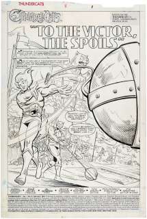 "THUNDERCATS" #8 JOSE DELBO COMIC BOOK PAGE ORIGINAL ART. | Hake’s