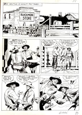 Giovanni Ticci | Original page for Tex n. 521. Cm. 25x35. Ink. Signed. Mint. Code 2021. | Segni e Disegni