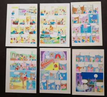 Orphylon - 6 Bleus de coloriage - Orphylon et cheik et mat - Journal de Tintin T33 - Page volante - EO - (1978) | Catawiki