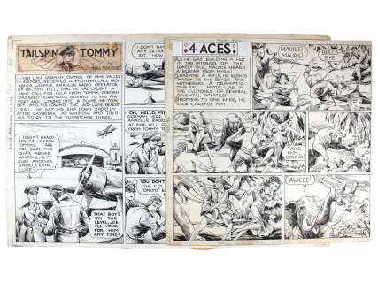 Hal Forrest Tailspin Tommy & Four Aces Sunday Page | Weiss Auctions