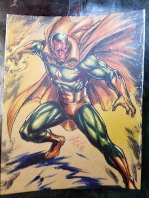 Vision Original Comic Fine Art Illustration Signed 8.5x11 COA | eBay US (Buy It Now)