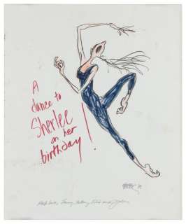 FEIFFER, Jules (1929 – 2025). Dancer Signed Drawing. 2009. ... | Potter & Potter