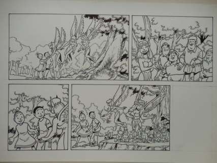 Suske en Wiske - Originele halve pagina (stroken 183 t/m 184) - Verraad op de Veluwe - Page volante - (2004) | Catawiki