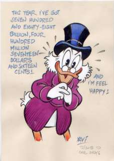Xavi - Original Sketch - Uncle Scrooge and Billions Benefits - (2014) | Catawiki