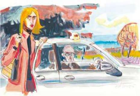 Jeff Pourquie - JEAN LE PÉLIKAN Encres et acrylique sur papier 24 x 142 cm