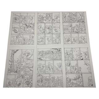 Addanac City Vintage Origional Animation Comic Art Story Board Lot Of 6 | misc / divers