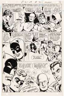 "JUSTICE LEAGUE OF AMERICA" #70 COMIC BOOK PAGE ORIGINAL ART. | Hake’s