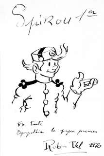 Rob-Vel | Spirou, illustration Ã  l’encre de Chine publiée … | Banque Dessinée