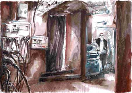 Vincent Gravé | Loin Du Mythe, Illustration 72 Texte Charlélie Couture Éditions Carabas, 2007 Aquarelle 42 x 29,7 cm, signé | JML Arts