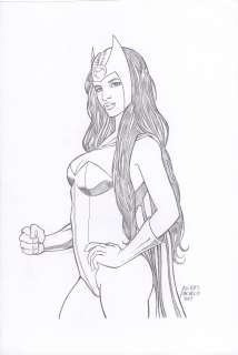 Alcides Pacheco | Scarlet Witch Pinup AP | Abel Original Art