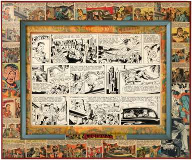 WAYNE BORING "SUPERMAN" 1950 SUNDAY PAGE ORIGINAL ART CUSTOM FRAMED DISPLAY. | Hake’s