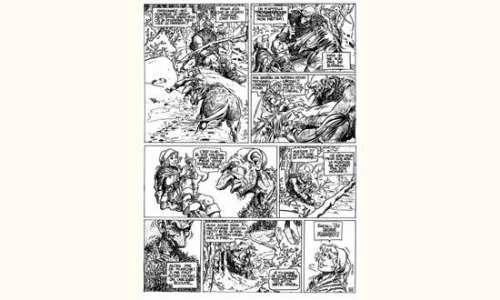 LOISEL. â€œ Naoum â€. Encre de Chine noire pour la planche 10 de cette histoire | Tessier Sarrou