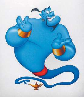 ALADDIN - Studio Disney, 1992. Grand dessin original du Génie Ã  l’aérographe. | Rossini