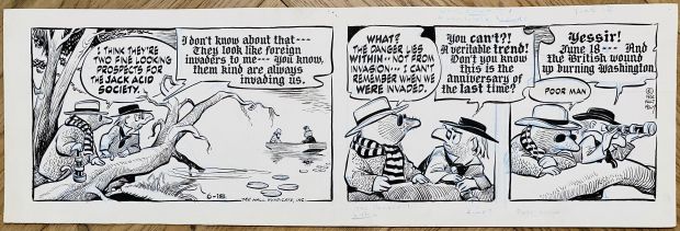 Walt Kelly | Walt Kelly - Pogo Daily - Jack Acid Society - Khrushchev & Castro - 18.06.1962 | ComicArtFans Classifieds