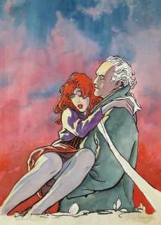 Milo Manara - acquerello originale su stampa "Fellini per Comic Art" | Catawiki