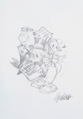 Cavazzano Giorgio - "Il romanzo di un papero povero ", 2018 | Urania Casa d’Aste