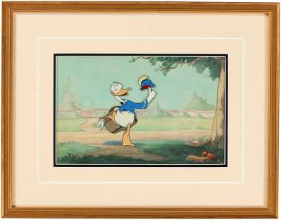 DONALD DUCK "MICKEY’S CIRCUS" FRAMED ANIMATION CEL DISPLAY. | Hake’s