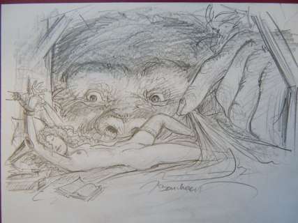 Bosschaert, Jan - Originele tekening - Naakte vrouw | Catawiki